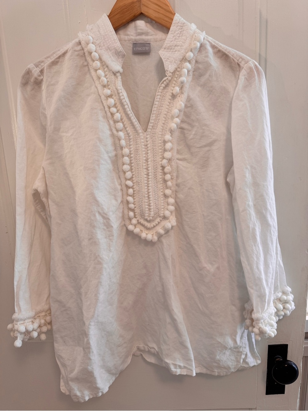 Chico’s // Pompom Linen Tunic